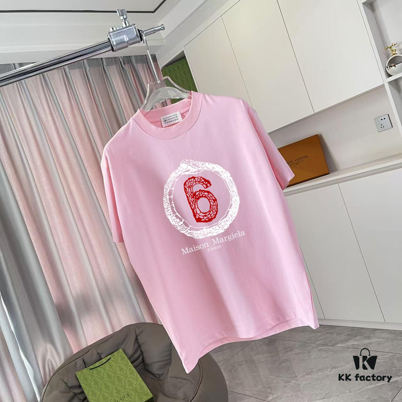 MM6 Maison Margiela 2025 Summer New Arrival Unique Logo Print Custom 300g Fabric Short Sleeve T-Shirt Unisex