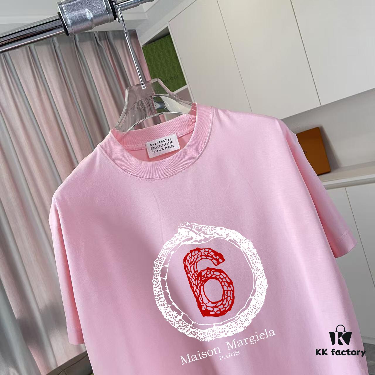 MM6 Maison Margiela 2025 Summer New Arrival Unique Logo Print Custom 300g Fabric Short Sleeve T-Shirt Unisex