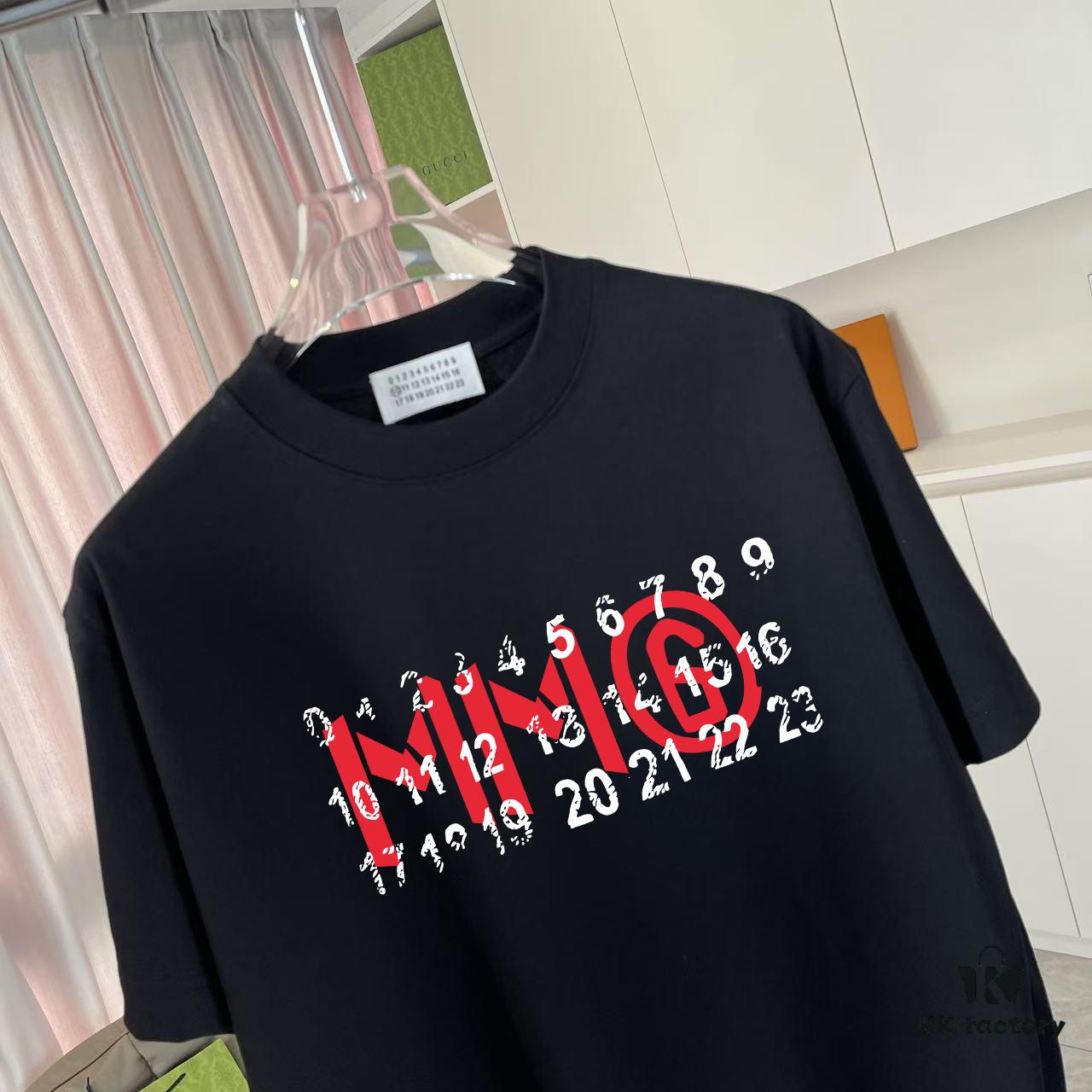 MM6 Maison Margiela 2025 Summer New Arrival Personalized Logo Print Custom Fabric 300g Short Sleeve T-Shirt Unisex