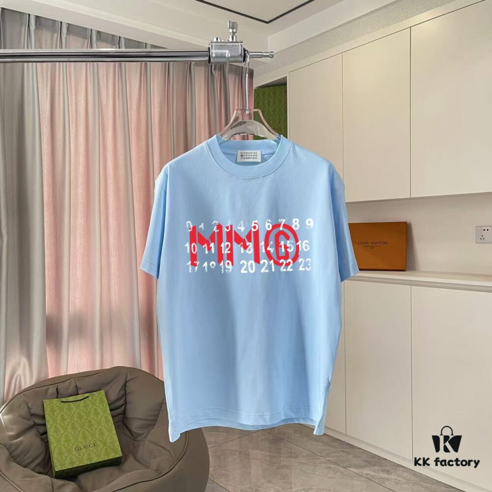 MM6 Maison Margiela 2025 Summer New Arrival Unique Logo Print Custom 300g Fabric Short Sleeve T-Shirt Unisex