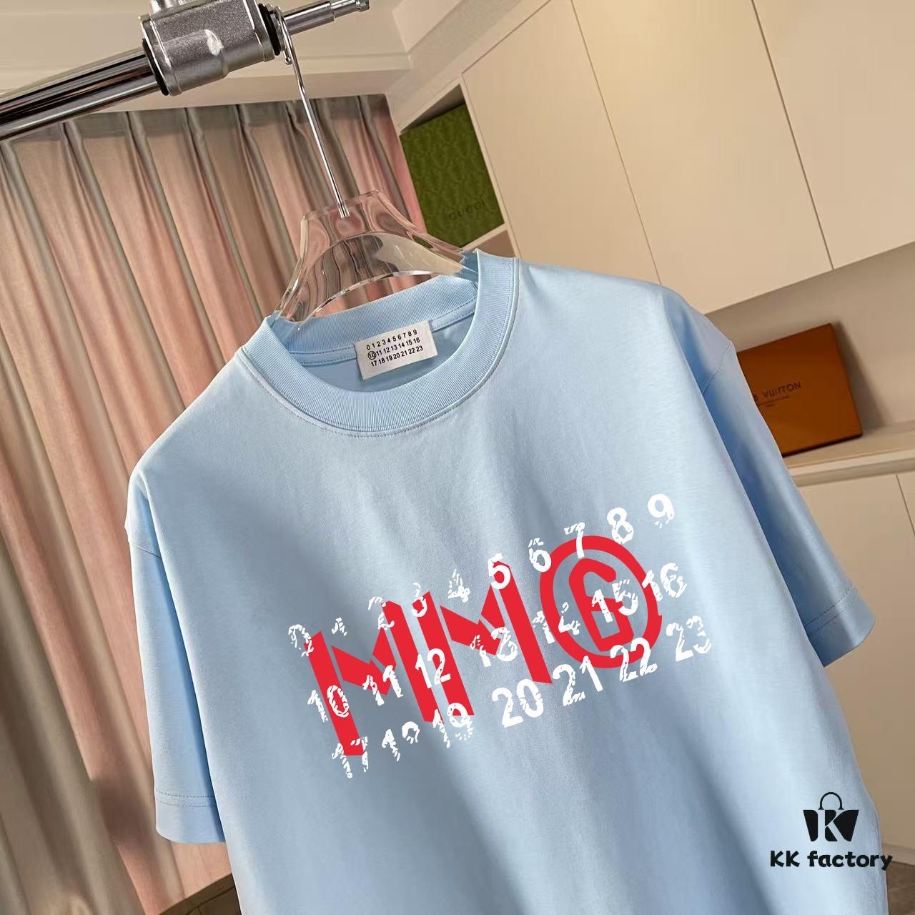 MM6 Maison Margiela 2025 Summer New Arrival Unique Logo Print Custom 300g Fabric Short Sleeve T-Shirt Unisex
