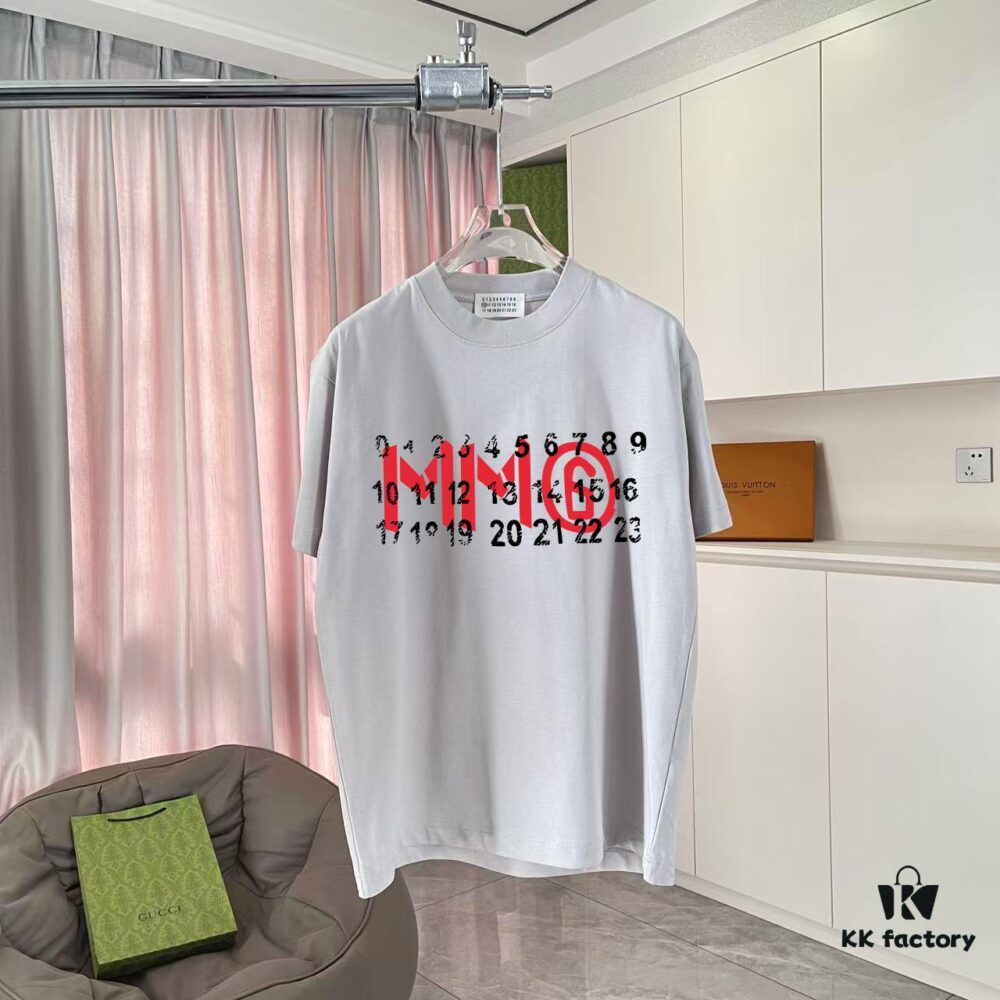 MM6 Maison Margiela 2025 Summer New Arrival Personalized Logo Print Custom Fabric 300g Short Sleeve T-Shirt Unisex