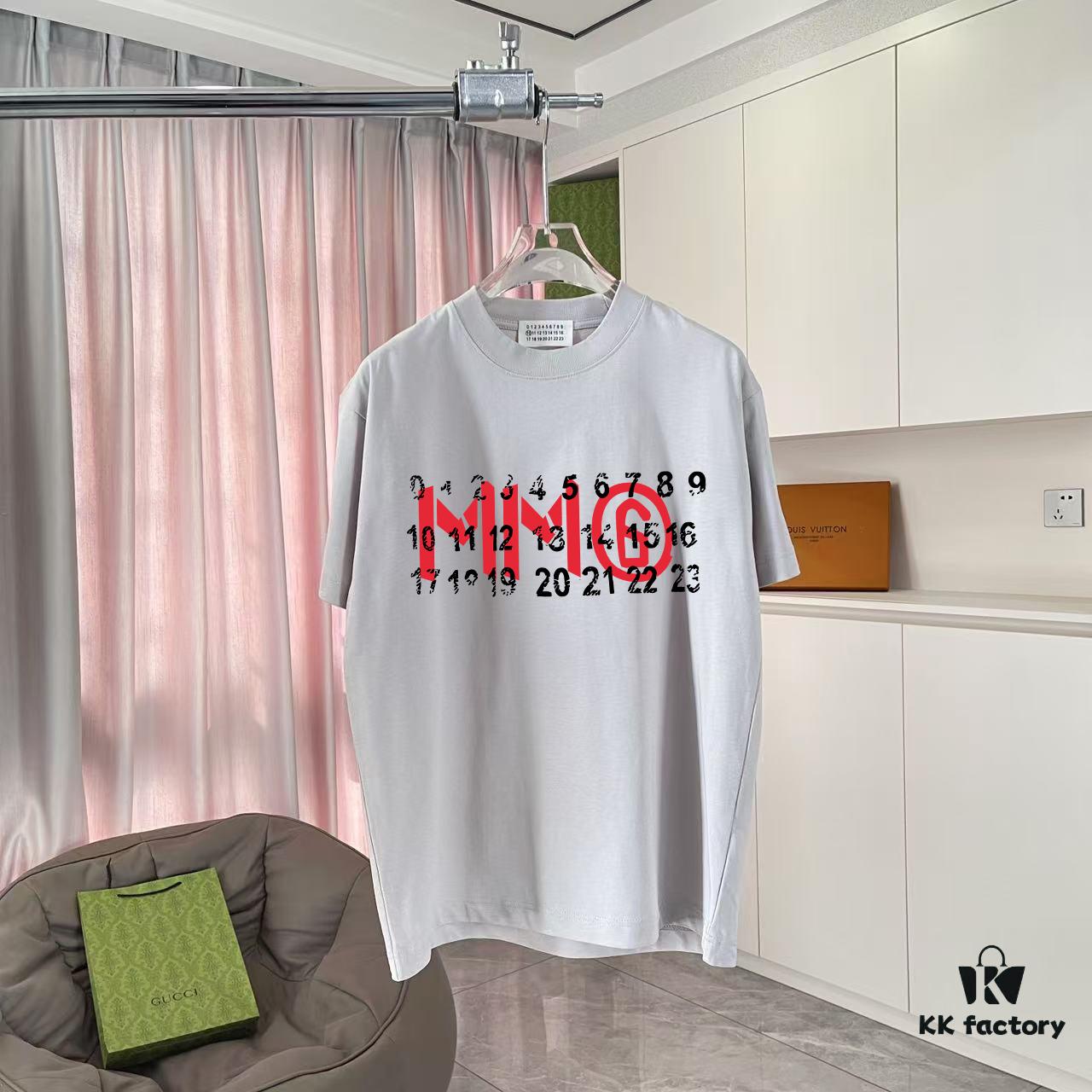 MM6 Maison Margiela 2025 Summer New Arrival Personalized Logo Print Custom Fabric 300g Short Sleeve T-Shirt Unisex