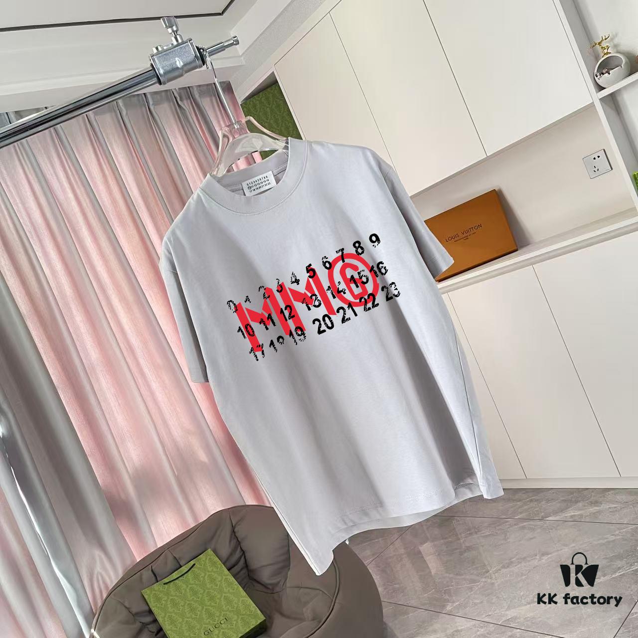 MM6 Maison Margiela 2025 Summer New Arrival Personalized Logo Print Custom Fabric 300g Short Sleeve T-Shirt Unisex