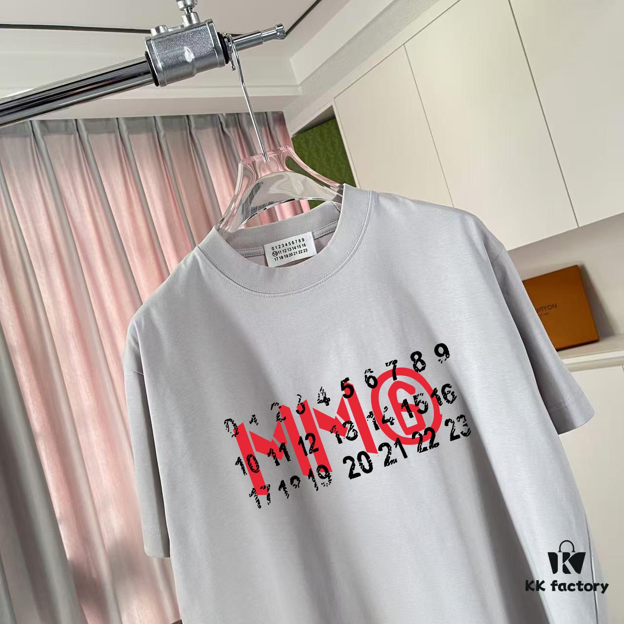 MM6 Maison Margiela 2025 Summer New Arrival Personalized Logo Print Custom Fabric 300g Short Sleeve T-Shirt Unisex