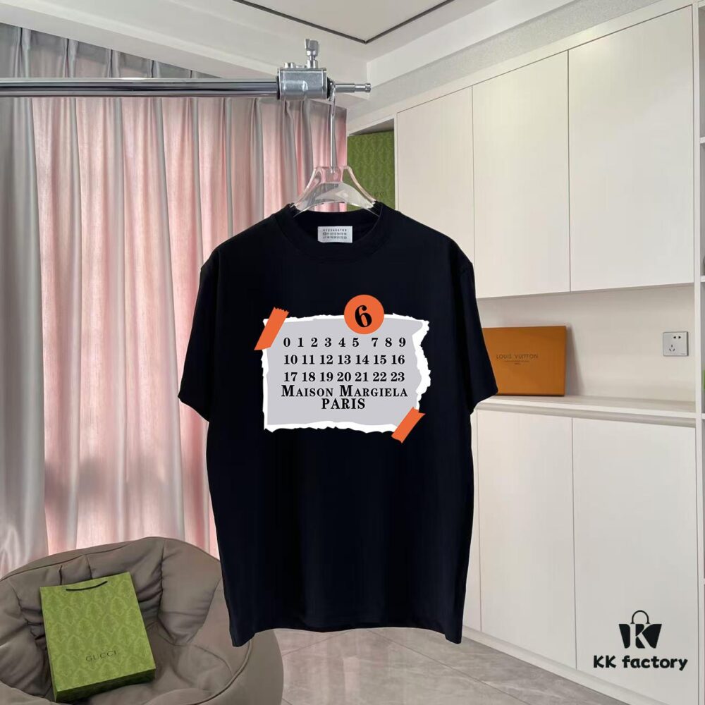 MM6 Maison Margiela 2025 Summer New Arrival Unique Logo Print Custom 300g Fabric Short Sleeve T-Shirt Unisex