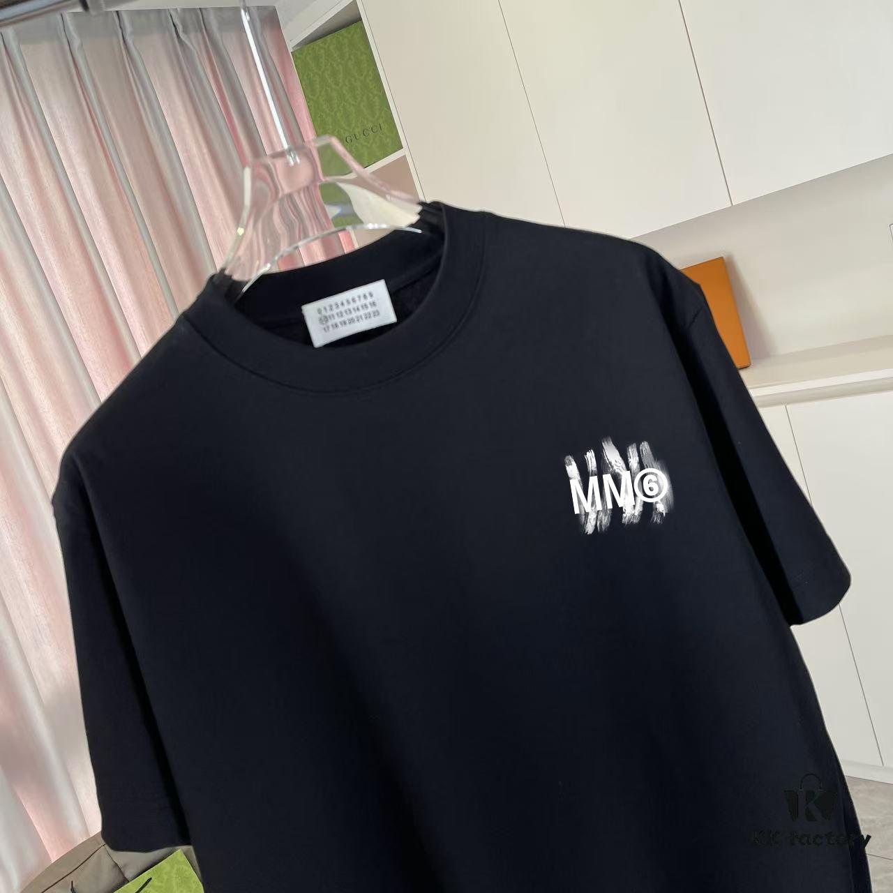 MM6 Maison Margiela 2025 Summer New Arrival Unique Logo Print Custom 300g Fabric Short Sleeve T-Shirt Unisex