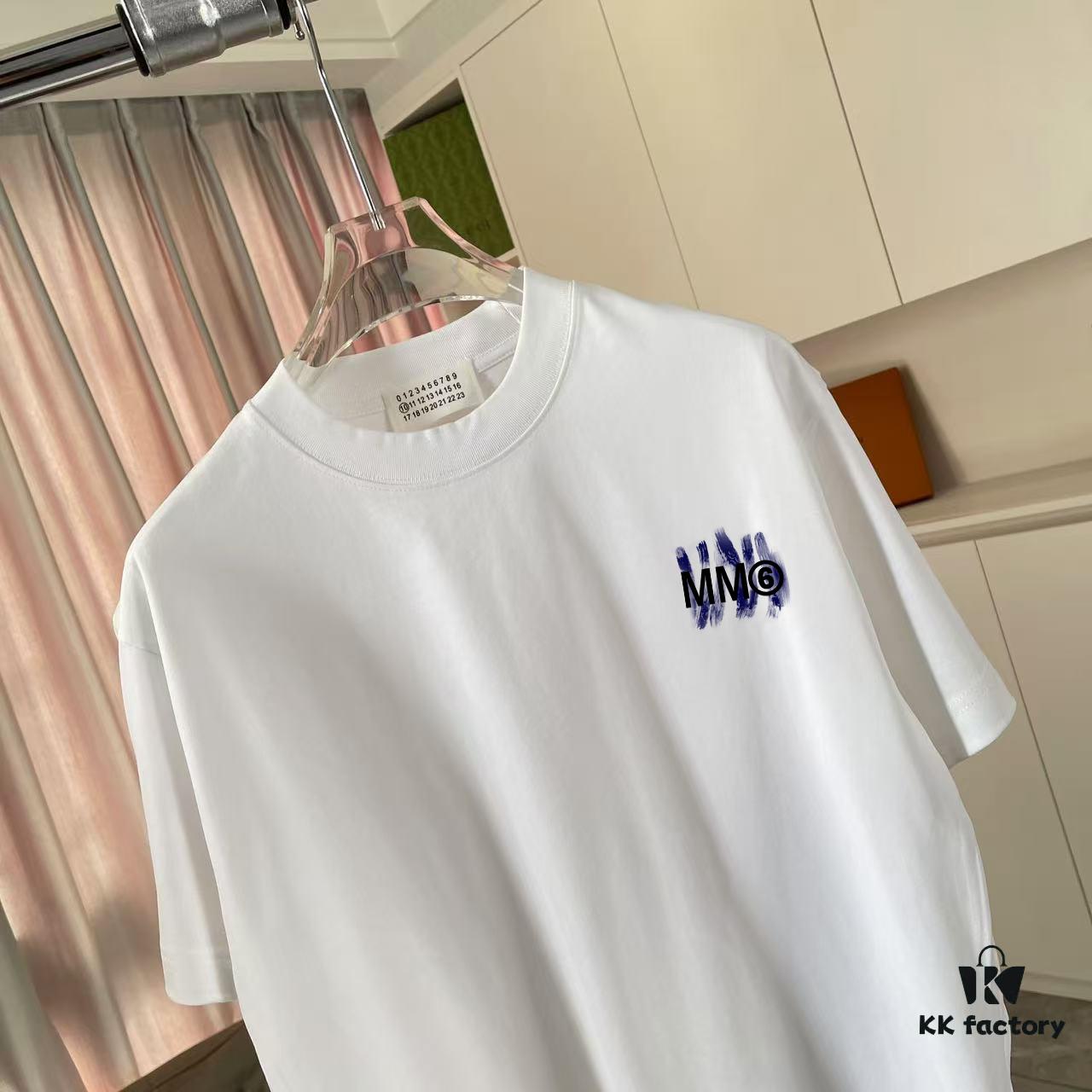 MM6 Maison Margiela 2025 Summer New Arrival Personalized Logo Print Custom 300g Fabric Short Sleeve T-Shirt Unisex