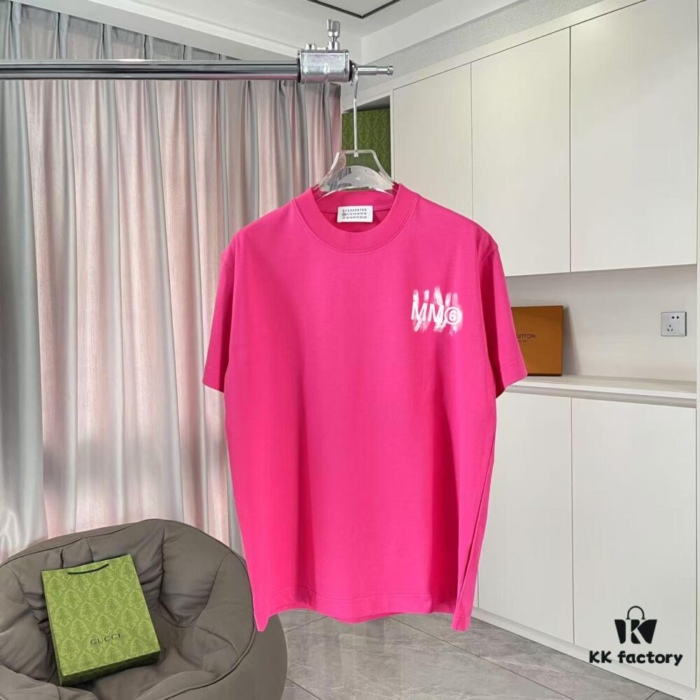 MM6 Maison Margiela 2025 Summer New Arrival Personalized Logo Print Custom 300g Fabric Short Sleeve T-Shirt Unisex
