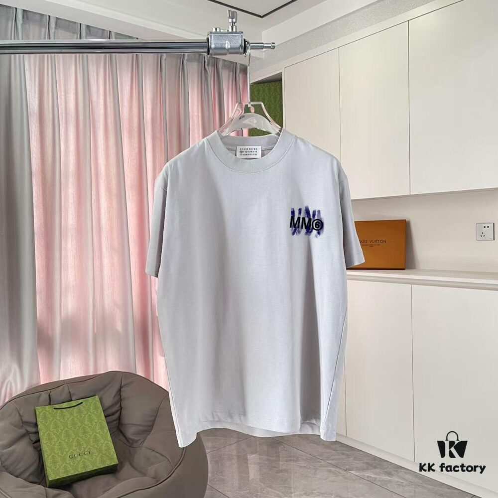 MM6 Maison Margiela 2025 Summer New Arrival Unique Logo Print Custom Fabric 300g Short Sleeve T-Shirt Unisex