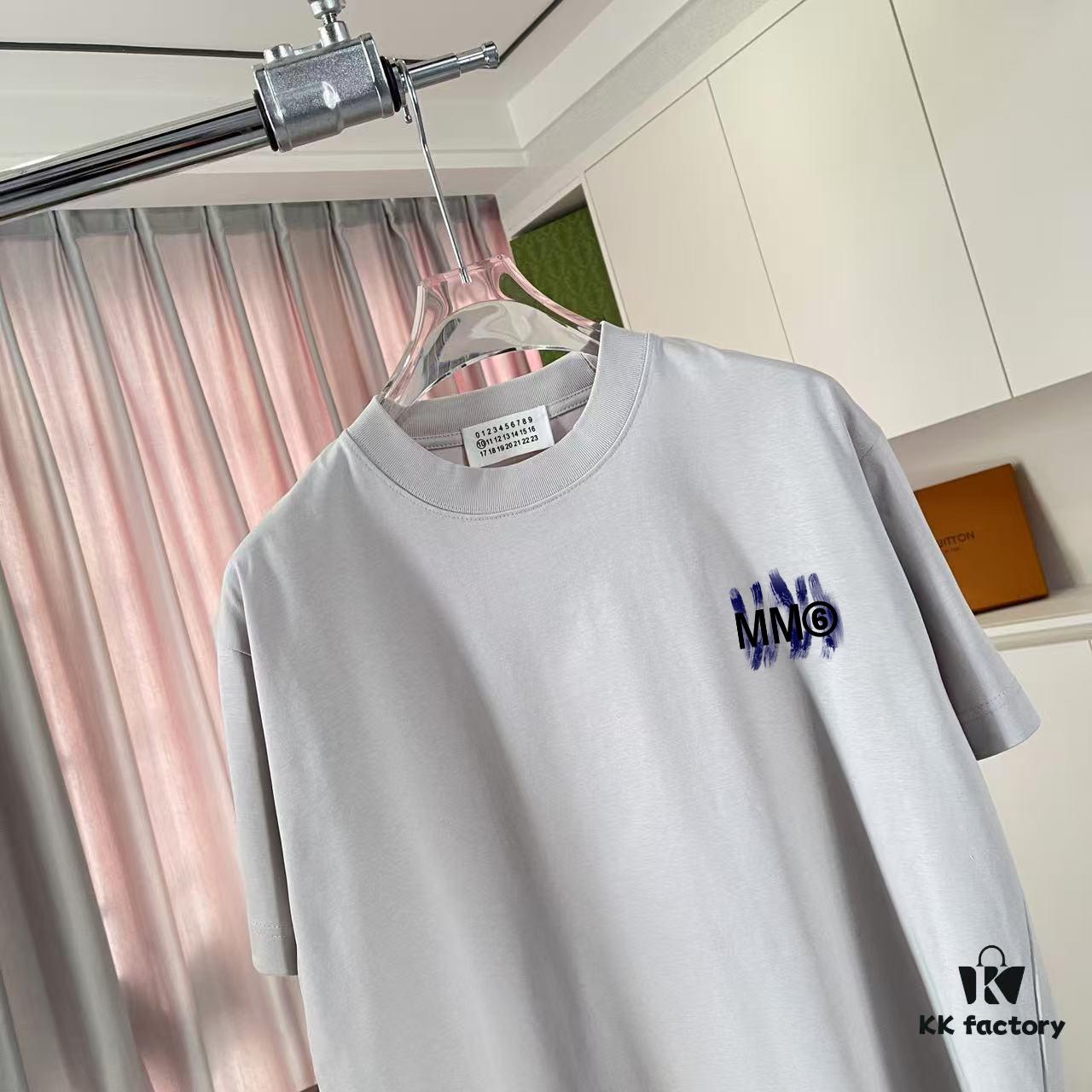 MM6 Maison Margiela 2025 Summer New Arrival Unique Logo Print Custom Fabric 300g Short Sleeve T-Shirt Unisex