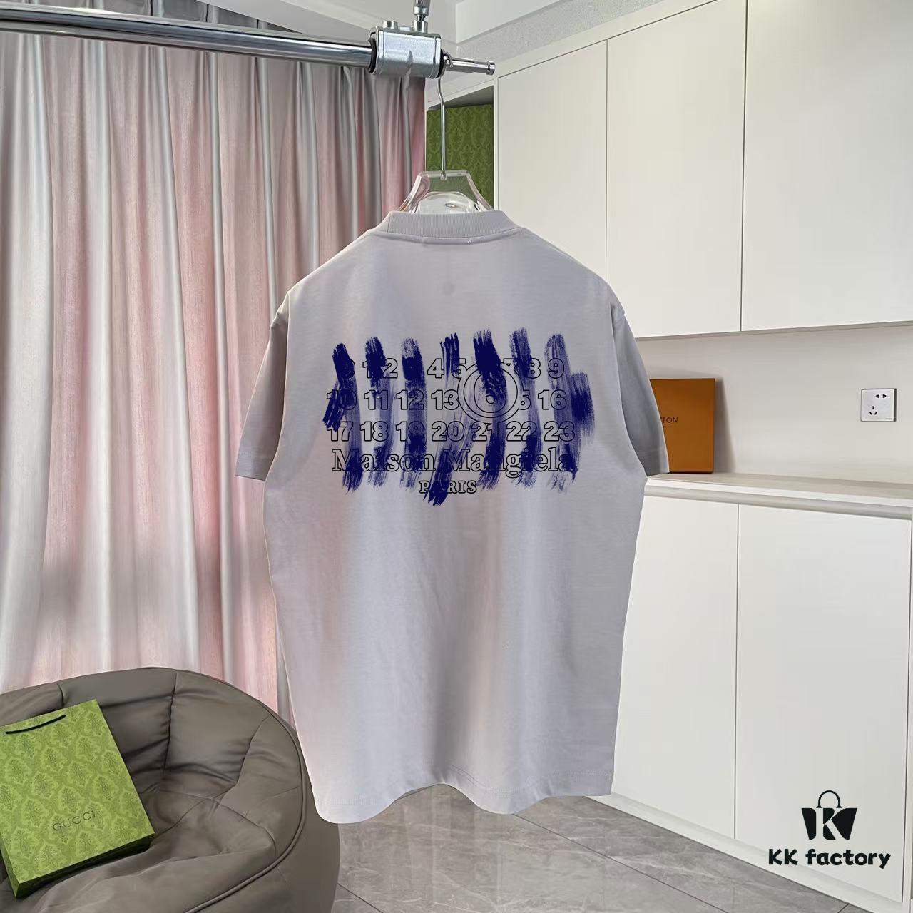 MM6 Maison Margiela 2025 Summer New Arrival Unique Logo Print Custom Fabric 300g Short Sleeve T-Shirt Unisex