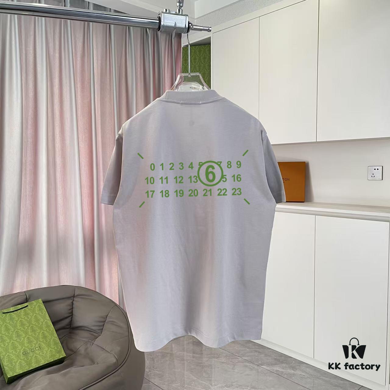 MM6 Maison Margiela 2025 Summer New Arrival Personalized Logo Print Custom 300g Fabric Short Sleeve T-Shirt Unisex