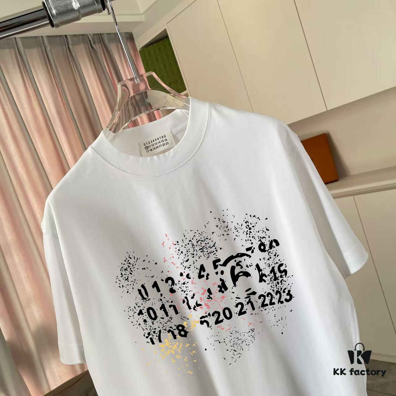 MM6 Maison Margiela 2025 Summer New Arrival Personalized Logo Print Custom Fabric 300g Short Sleeve T-Shirt Unisex