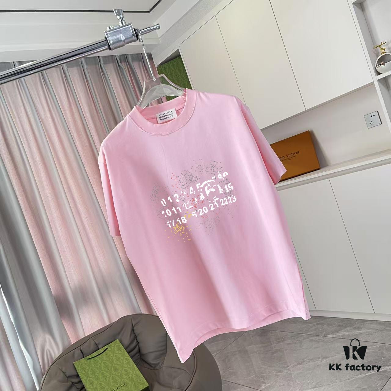 MM6 Maison Margiela 2025 Summer New Arrival Individual Logo Print Short Sleeve T-Shirt Unisex Custom 300g Fabric