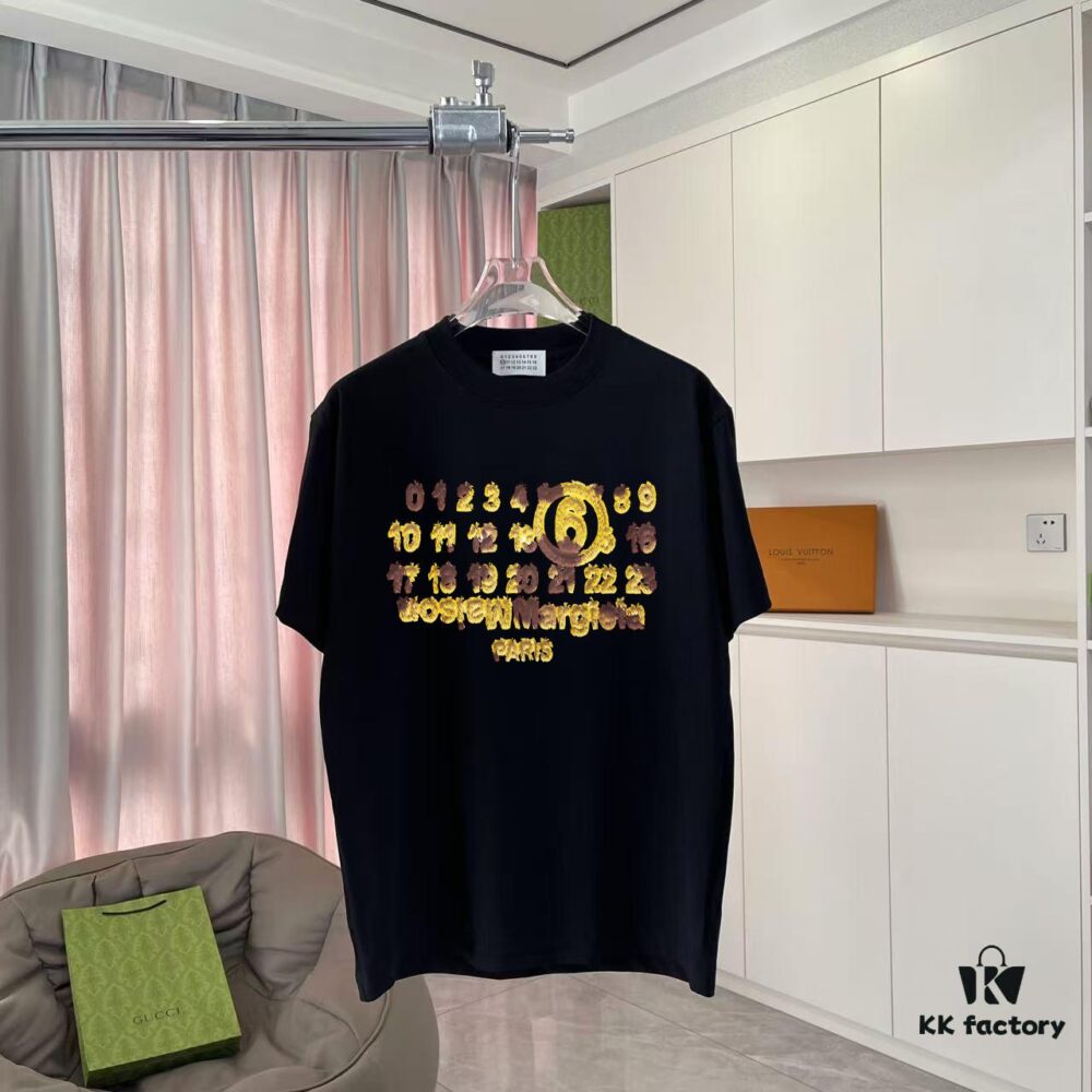 MM6 Maison Margiela 2025 Summer New Arrival Personalized Logo Print Custom Fabric 300g Short Sleeve T-Shirt Unisex