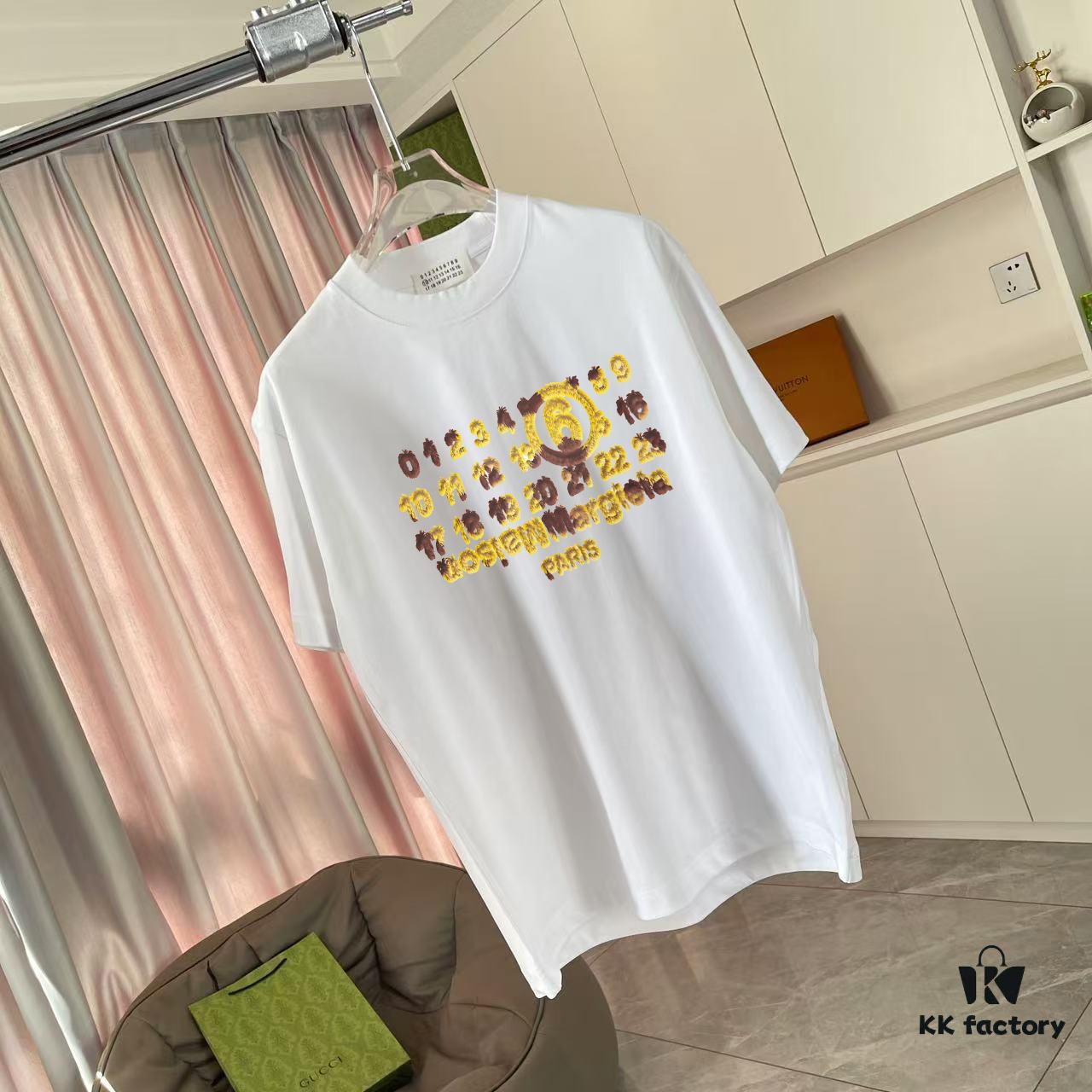 MM6 Maison Margiela 2025 Summer New Arrival Unique Logo Print Custom 300g Fabric Short Sleeve T-Shirt Unisex