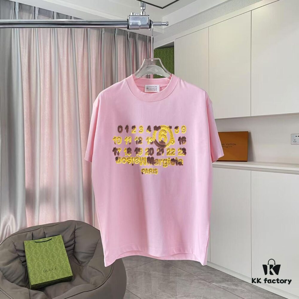 MM6 Maison Margiela 2025 Summer New Arrival Individual Logo Print Custom Fabric 300g Short Sleeve T-Shirt Unisex
