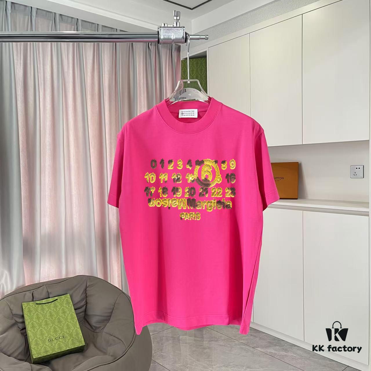 MM6 Maison Margiela 2025 Summer New Arrival Personalized Logo Print Custom Fabric 300g Short Sleeve T-Shirt Unisex