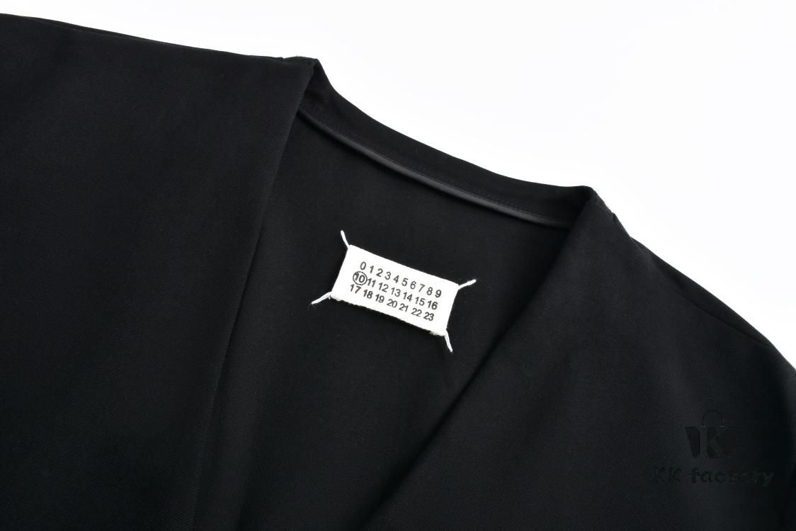MM6 Maison Margiela Collarless Wool Blazer