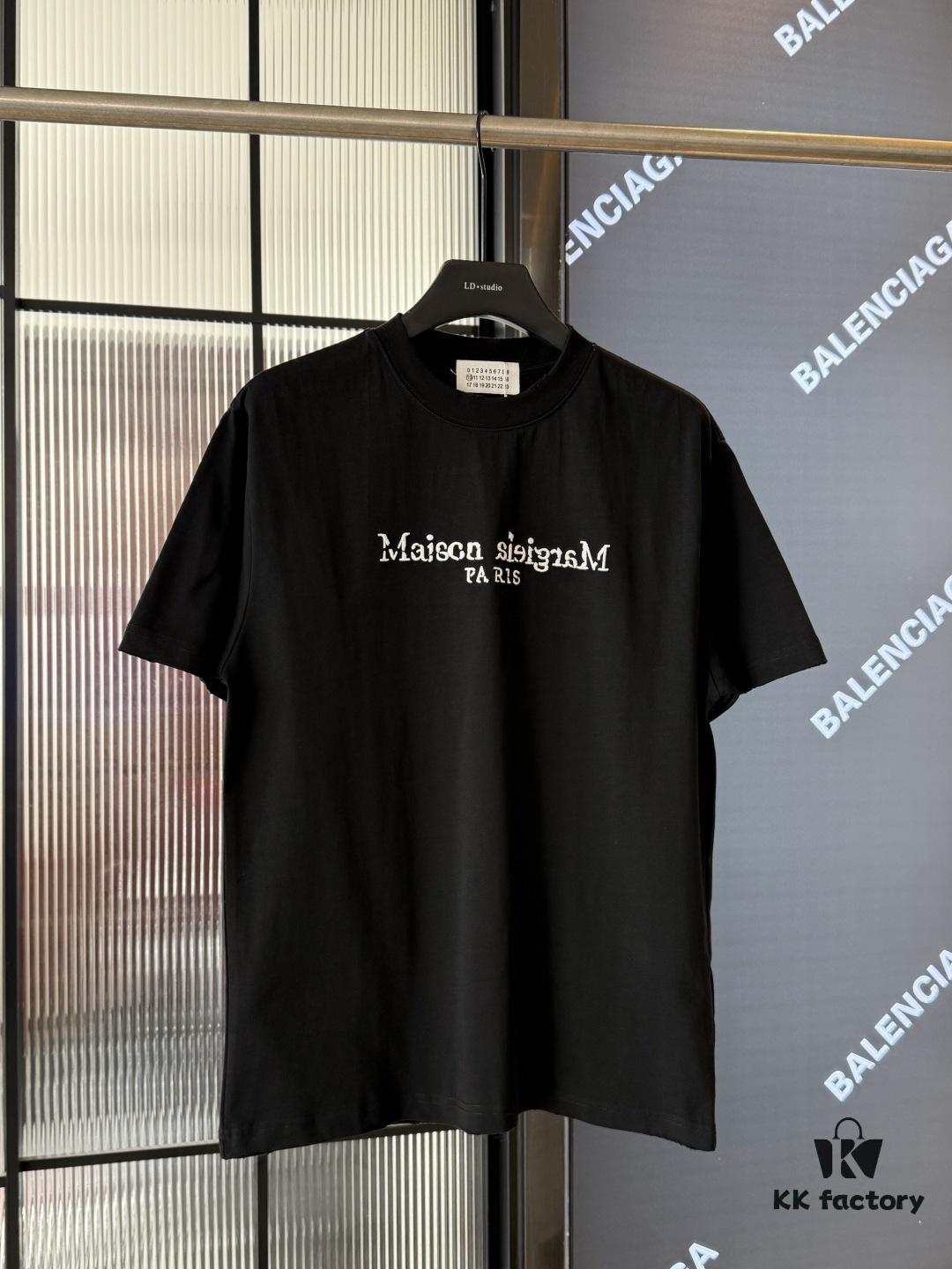 Maison Margiela 25SS Spring/Summer New Arrival Embroidered 300g Short Sleeve T-Shirt (Top Tier Version, Distinguished from Standard Stock)