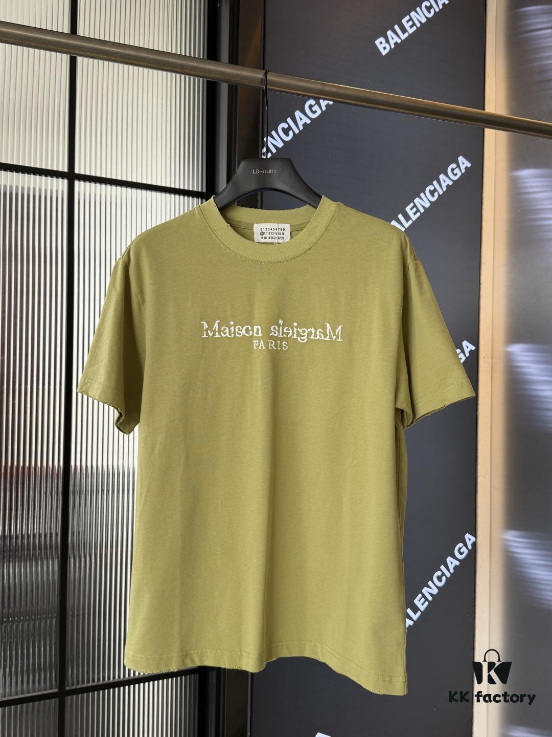 Maison Margiela 25SS Spring/Summer New Arrival Embroidered 300g Short Sleeve T-Shirt (Top Tier Version, Distinguished from Standard Stock)