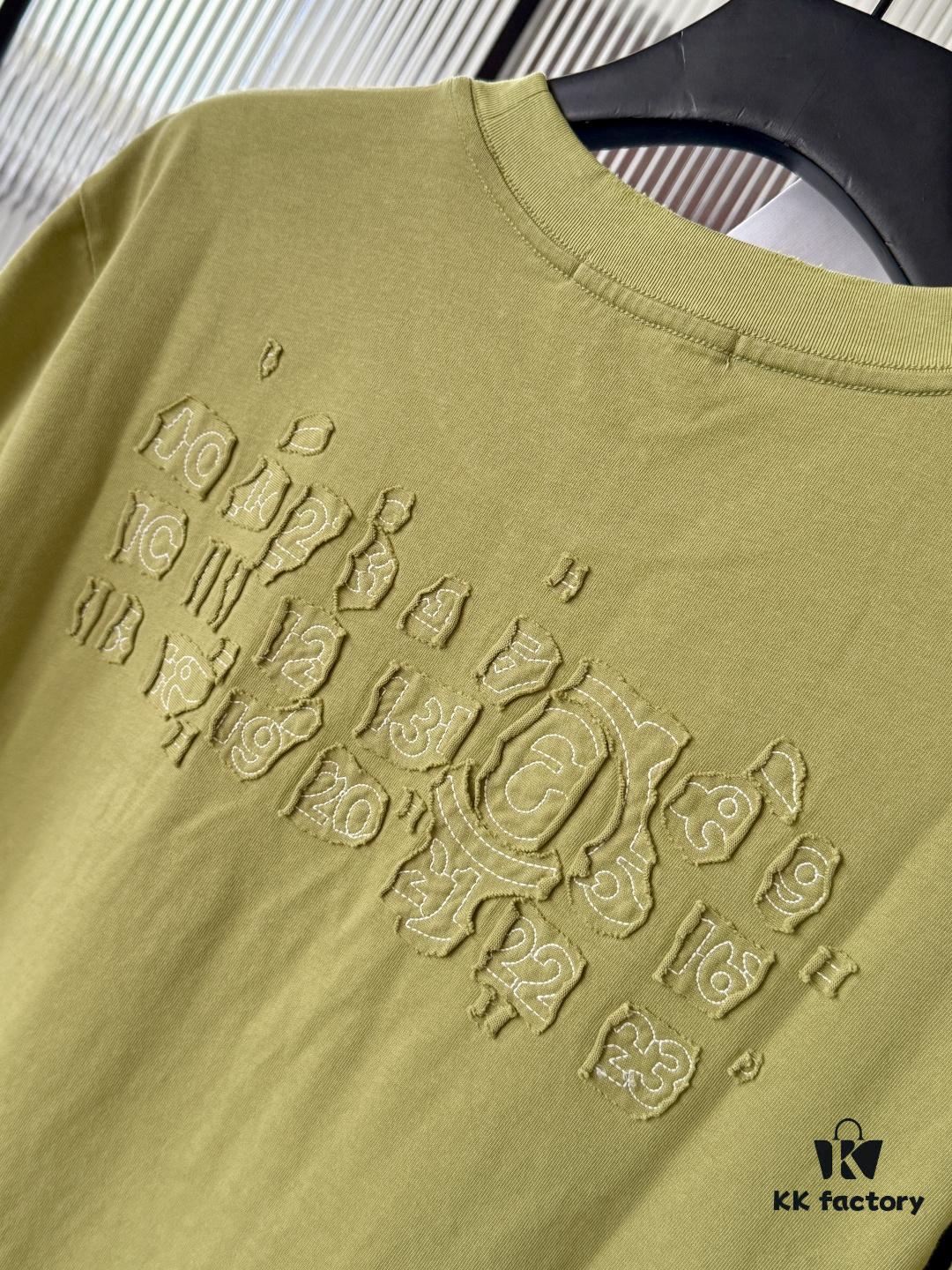 Maison Margiela 25SS Spring/Summer New Arrival Embroidered 300g Short Sleeve T-Shirt (Top Tier Version, Distinguished from Standard Stock)