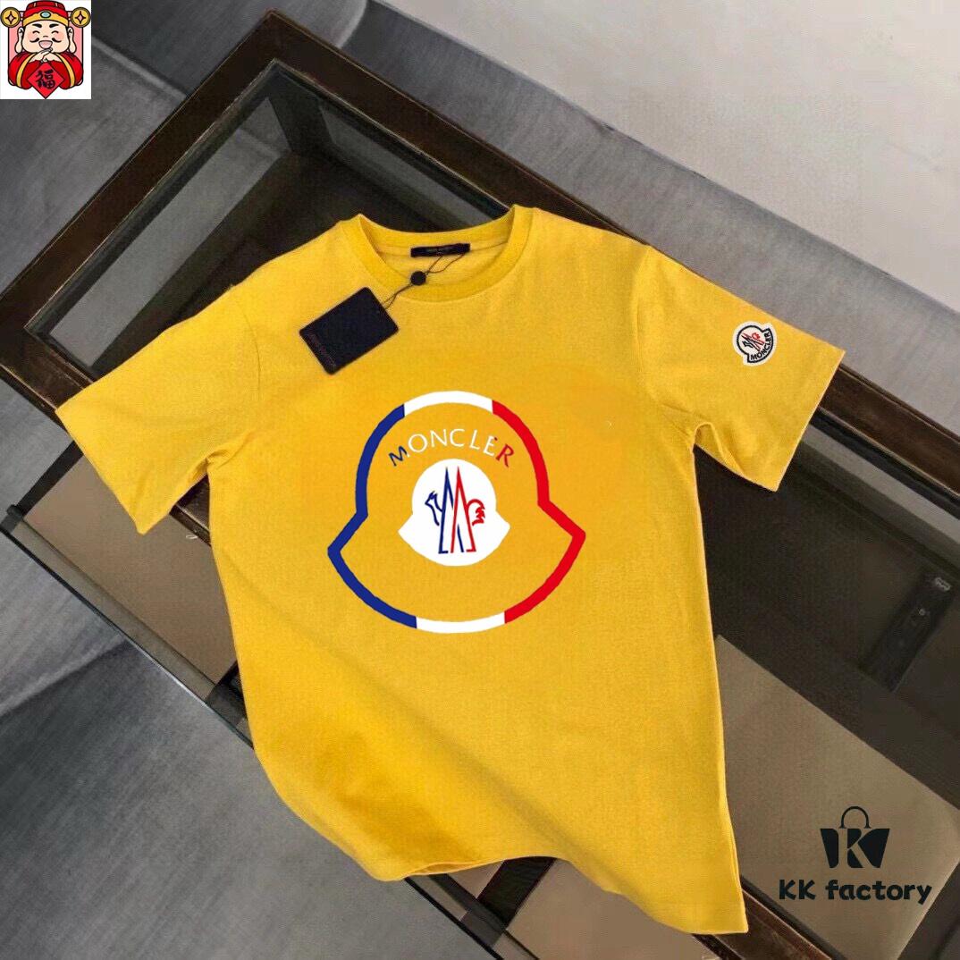 MONCLER Men's Casual Short-Sleeve T-Shirt, 2025 Spring/Summer New Arrival, Premium Logo Craftsmanship, Imported Silk-Cotton Fabric, Stylish and Versatile Design