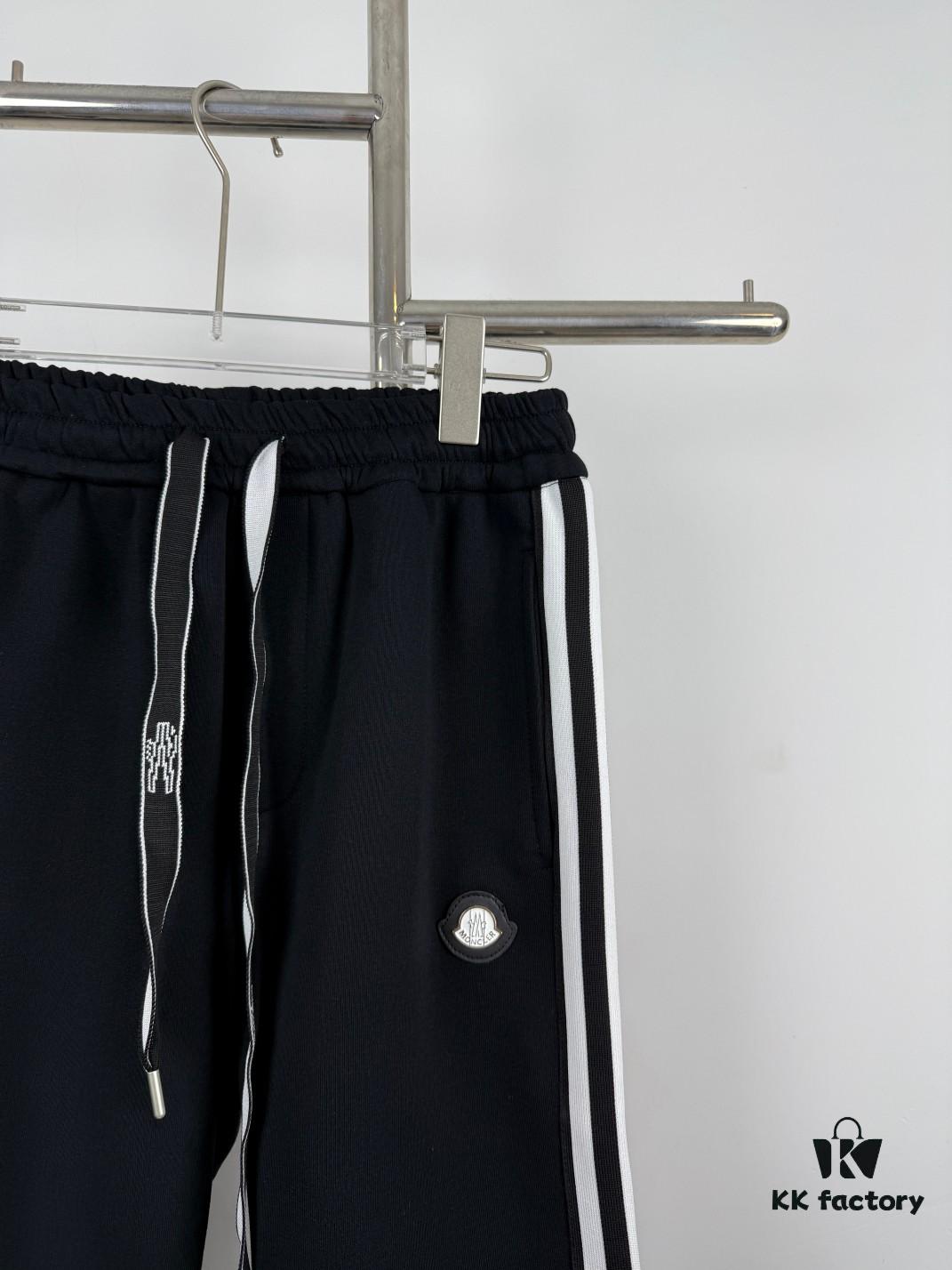 New Arrival Moncler Logo Striped Drawstring Straight Leg Sweatpants