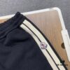 New Arrival Moncler Logo-Strip Offset Drawstring Straight Leg Pants, Heavyweight 450g Double-Yarn Composite Fabric Sweatpants