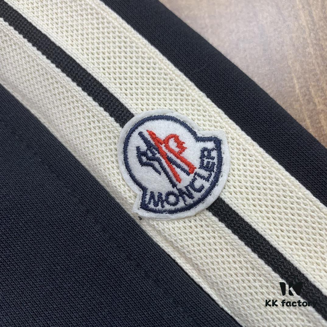 New Arrival Moncler Logo-Strip Offset Drawstring Straight Leg Pants, Heavyweight 450g Double-Yarn Composite Fabric Sweatpants