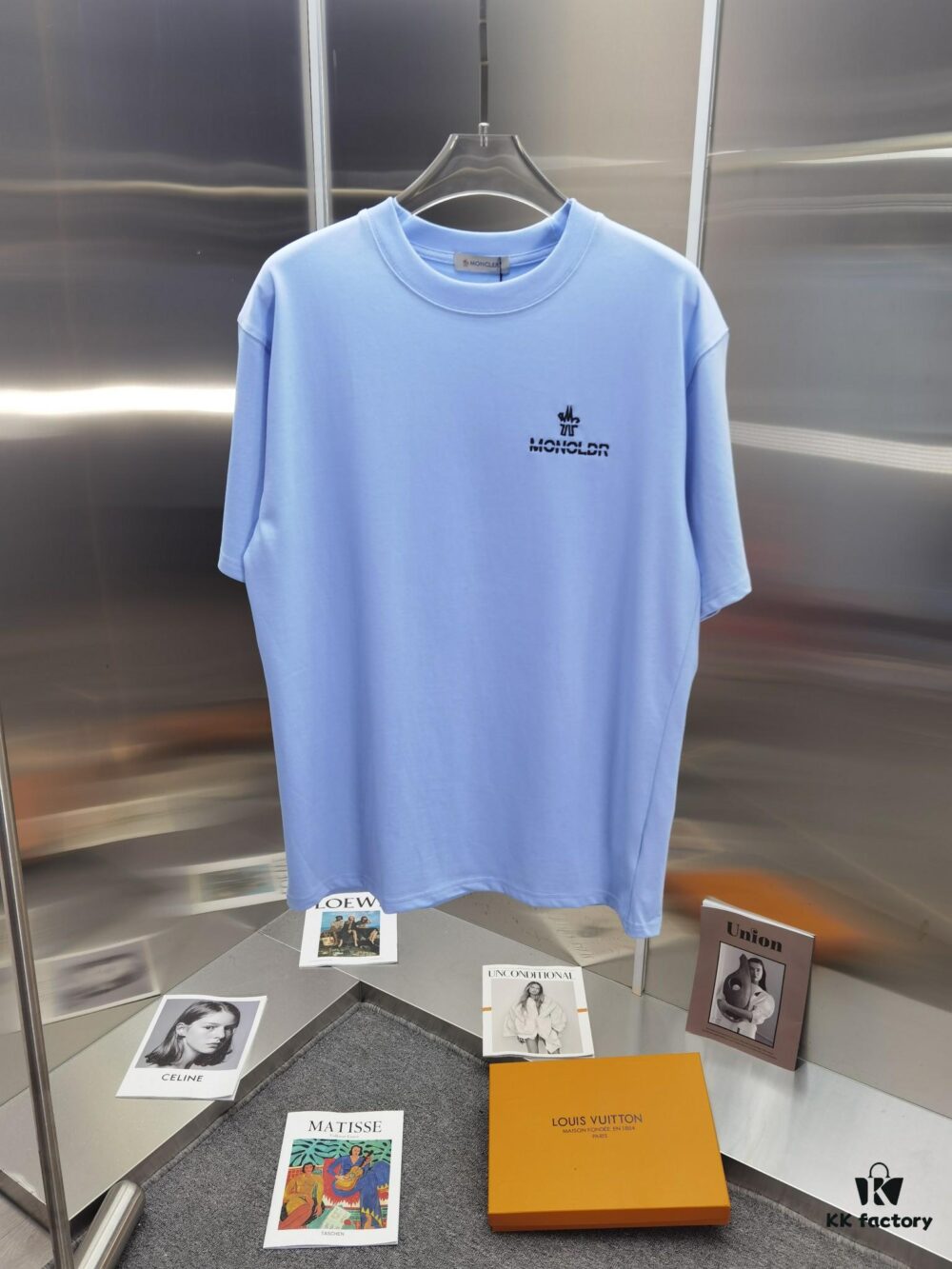 Mon*cleur Short Sleeve T-Shirt (Embroidered Premium Version, Different from Standard Stock)