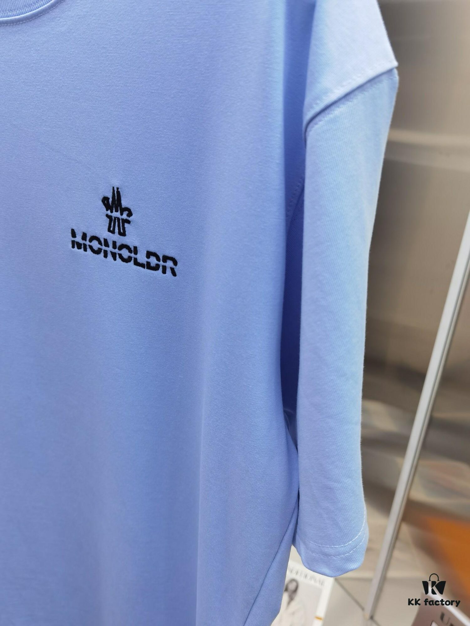 Mon*cleur Short Sleeve T-Shirt (Embroidered Premium Version, Different from Standard Stock)