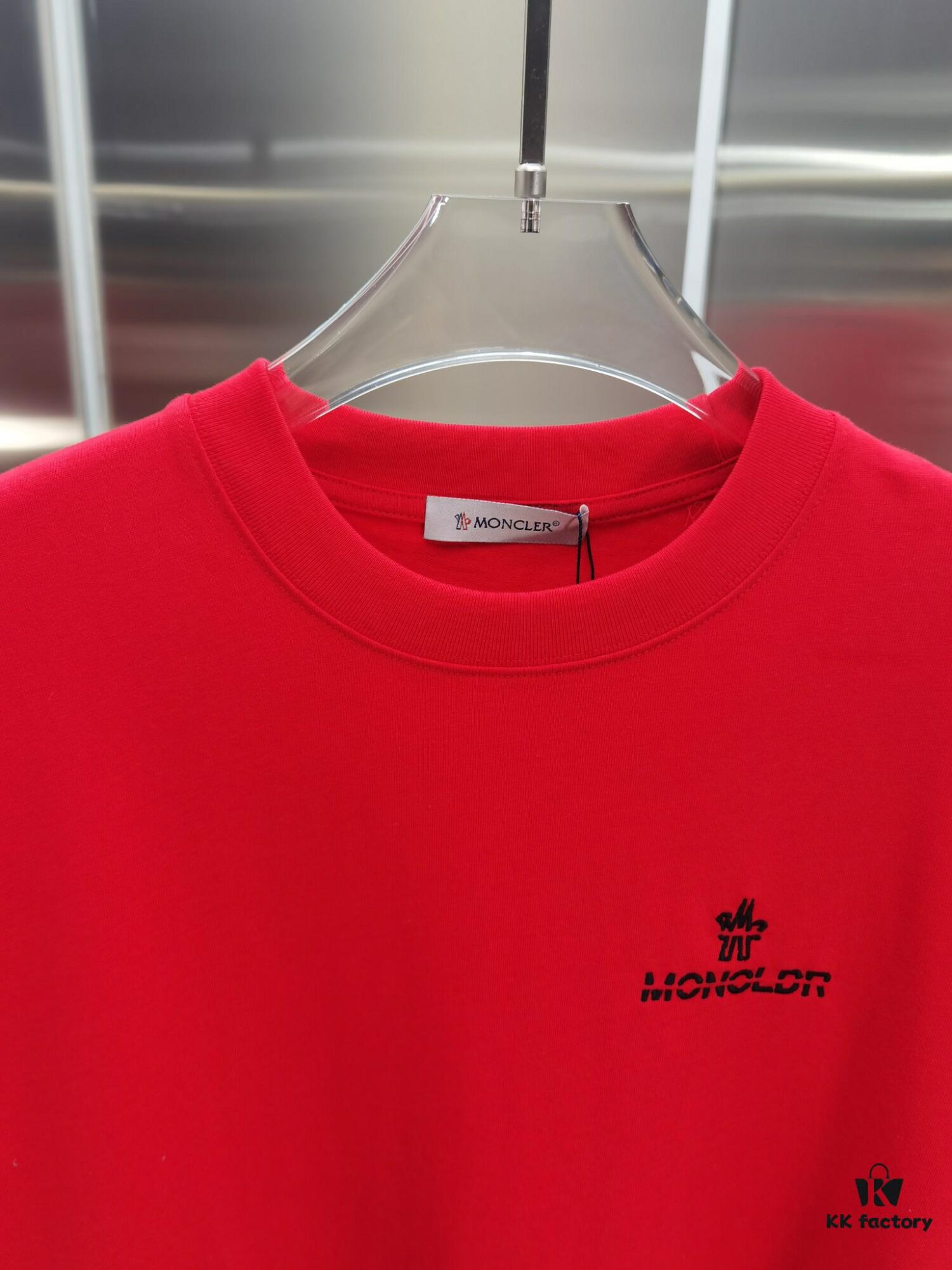 Moncler Embroidered Short Sleeve T-Shirt (Top-tier Version, Different from Standard Stock)