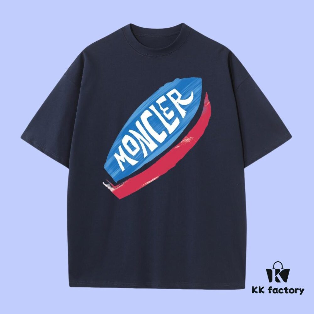 High-End Quality Moncler 2025 Fall Spring/Summer Collection Ski Short-Sleeve T-Shirt, Premium 270G 32-Count Double-Yarn Pure Cotton Fabric, Distinct from Regular Prints, Loose Fit Unisex Design