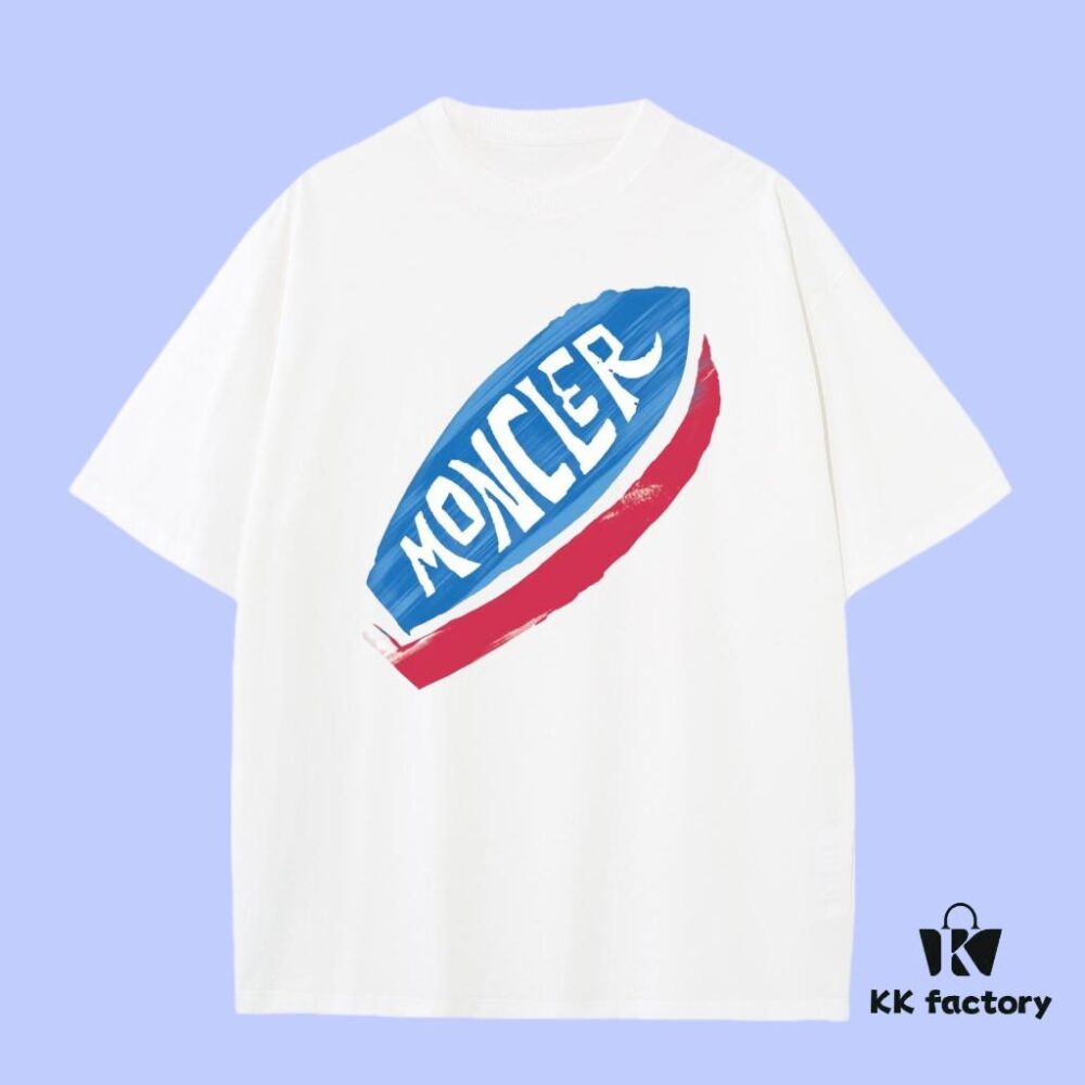 High-End Quality Moncler 2025 Fall Spring/Summer Collection Ski Short-Sleeve T-Shirt, Premium 270G 32-Count Double-Yarn Pure Cotton Fabric, Distinct from Regular Prints, Relaxed Fit Unisex Design