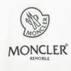 Moncler Y126 Minimalist Logo Print Short Sleeve T-Shirt in 270g Double-Brushed Pure Cotton