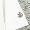 Moncler Y126 Minimalist Logo Print Short Sleeve T-Shirt in 270g Double-Brushed Pure Cotton