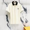 MONCLER Turn-down Collar Polo Shirt with Contrast Trim and Branded Logo Patch