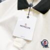 MONCLER Turn-down Collar Polo Shirt with Contrast Trim and Branded Logo Patch