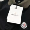 MONCLER Turn-down Polo Shirt with Contrast Collar and Brand Logo Badge