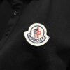 MONCLER Turn-down Polo Shirt with Contrast Collar and Brand Logo Badge