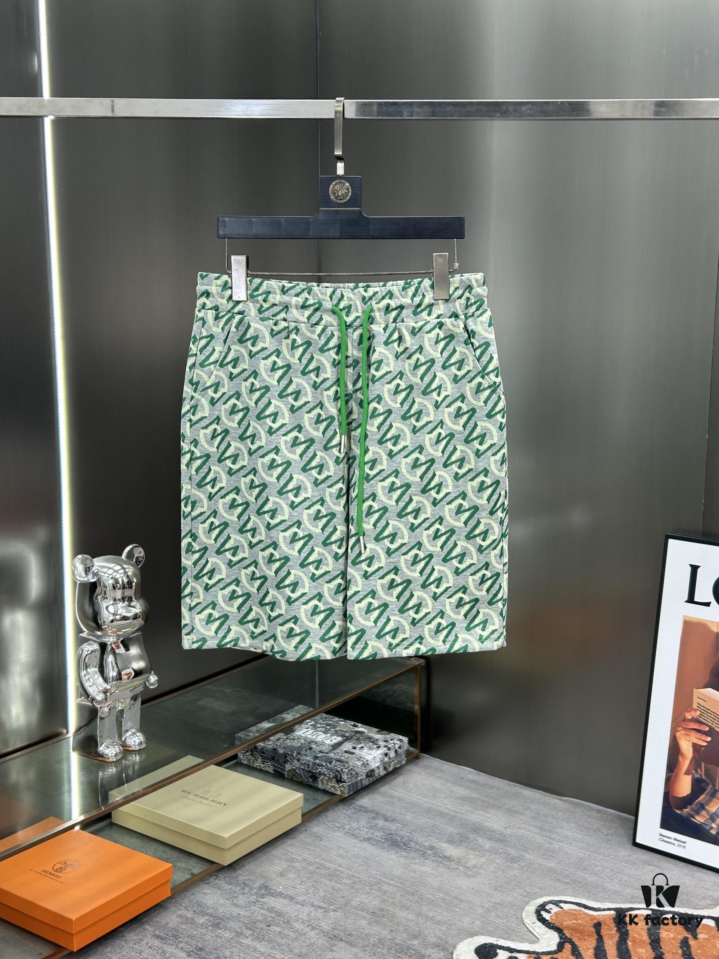 Moncler 2025 Spring/Summer New High-Density Jacquard Knit Shorts, Stylish and Breathable Short Pants with Custom Metal Drawstring