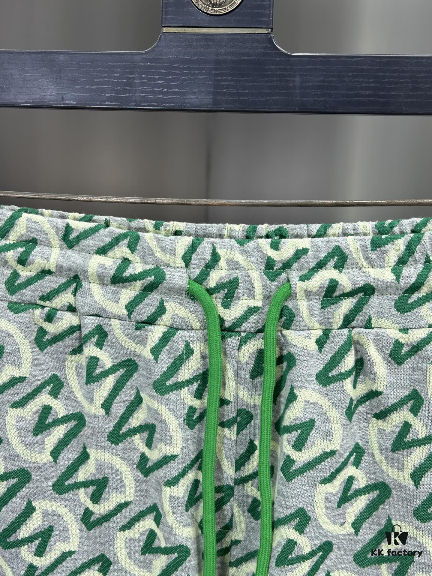 Moncler 2025 Spring/Summer New High-Density Jacquard Knit Shorts, Stylish and Breathable Short Pants with Custom Metal Drawstring