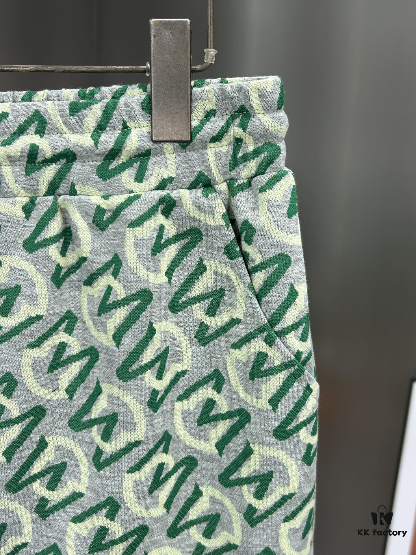 Moncler 2025 Spring/Summer New High-Density Jacquard Knit Shorts, Stylish and Breathable Short Pants with Custom Metal Drawstring