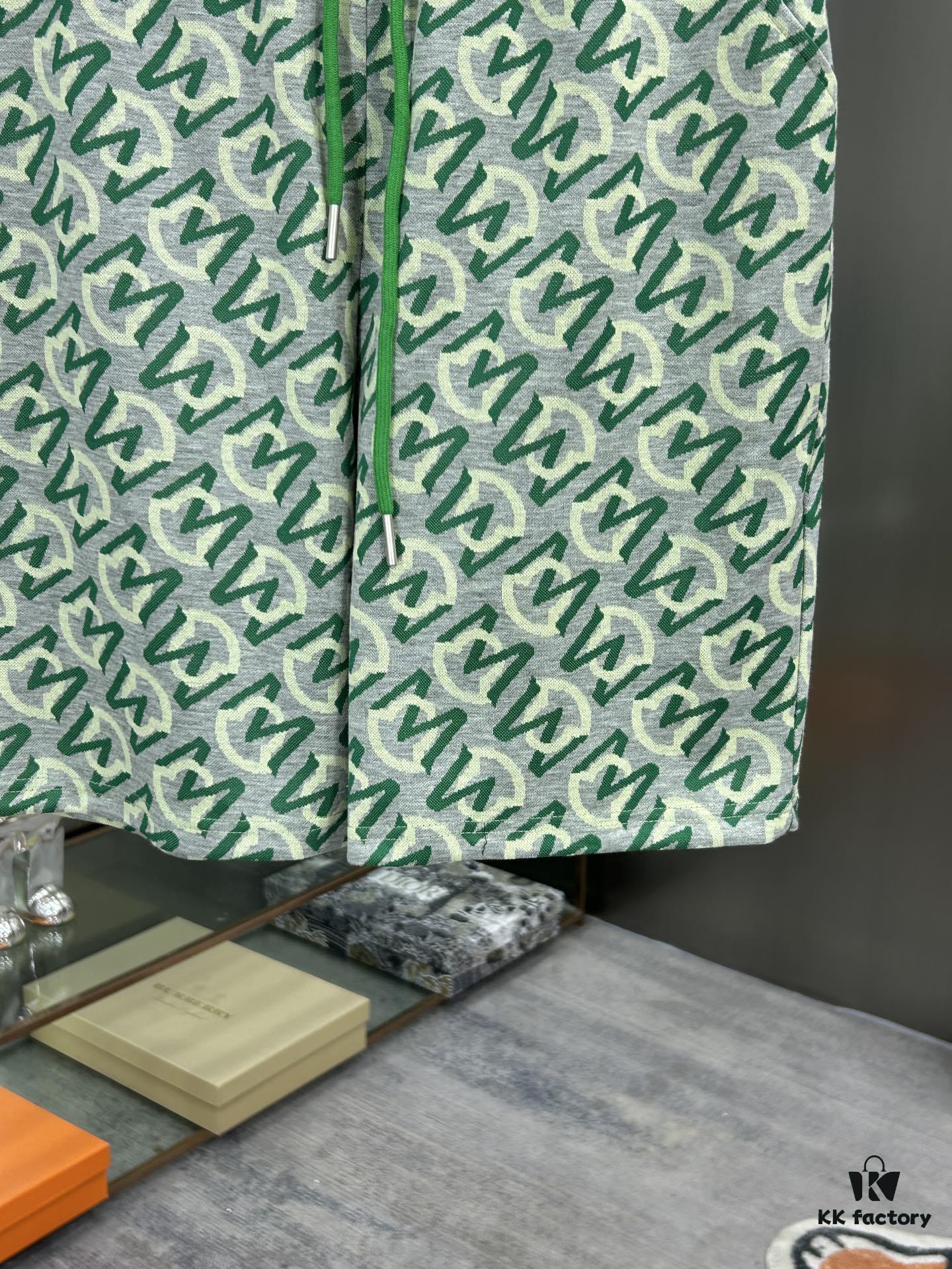 Moncler 2025 Spring/Summer New High-Density Jacquard Knit Shorts, Stylish and Breathable Short Pants with Custom Metal Drawstring