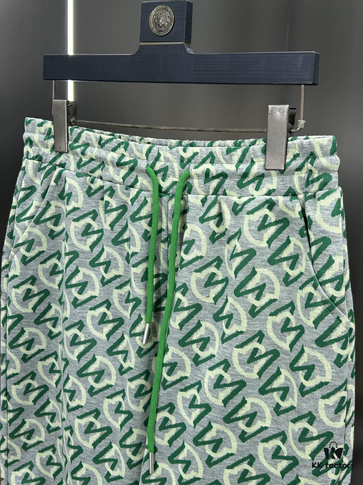 Moncler 2025 Spring/Summer New High-Density Jacquard Knit Shorts, Stylish and Breathable Short Pants with Custom Metal Drawstring