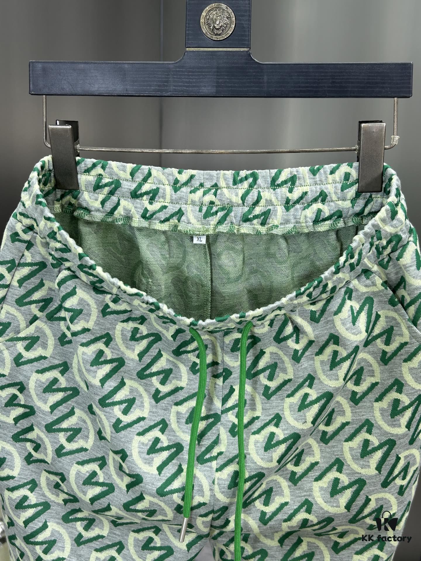 Moncler 2025 Spring/Summer New High-Density Jacquard Knit Shorts, Stylish and Breathable Short Pants with Custom Metal Drawstring