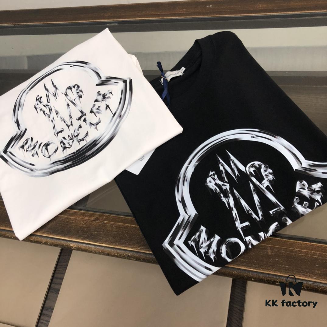 MONCLER Men's 25SS Summer New Round Neck Short-Sleeve T-Shirt, 270g High-End Pure Cotton Fabric, Slim Fit Design, Premium Craftsmanship, Breathable and Stylish Essential Wardrobe Piece