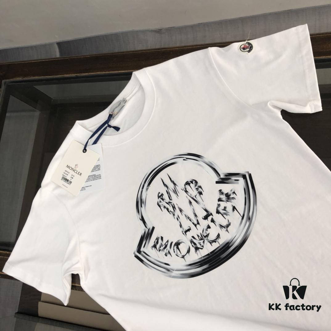 MONCLER Men's 25SS Summer New Round Neck Short-Sleeve T-Shirt, 270g High-End Pure Cotton Fabric, Slim Fit Design, Premium Craftsmanship, Breathable and Stylish Essential Wardrobe Piece